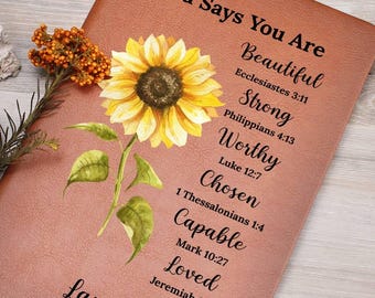 Personalized Prayer Journal For Women - Personalized Bible Verse Journal, Custom Christian Gift, Religious Gift, Affirmations Sister Gift