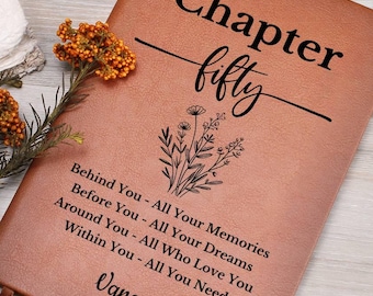 Personalisiertes 50. Geburtstagsgeschenk Turning Fifty Notebook, 50 Jahre alt Geschenk für sie 50. Geburtstagsgeschenk für Schwester Tante Bestie Coworker Journal