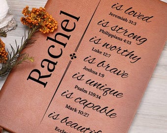 Personalized Prayer Journal For Women - Personalized Bible Verse Journal, Custom Christian Gift, Religious Gift, Affirmations Gift, Sponsor