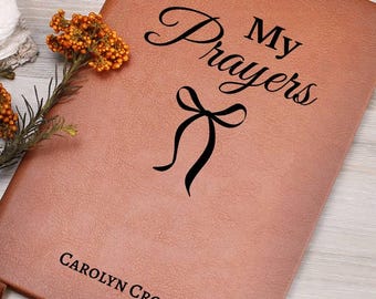 Personalized Prayer Journal for Girls Custom Christian Notebook for Teenage girl, Bible Study book Gift, Baptism Gift for her, Faith Diary