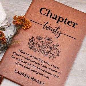 Custom 20th Friend Birthday Gift, Chapter 20 Name Journal, 20 Years Old,  Turning 20 Years Old Gift for Her or Him, Friend Daughter Sister