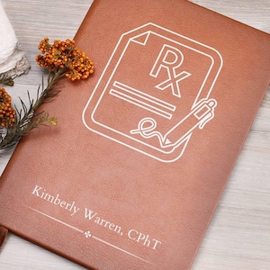 Personalized Pharmacy Tech Journal - Pharmacy Tech Gifts, Pharmacy Gifts, Pharmacy Month Week, Graduation Gift, Pharmacist Christmas, CPHT