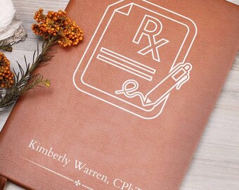 Personalized Pharmacy Tech Journal - Pharmacy Tech Gifts, Pharmacy Gifts, Pharmacy Month Week, Graduation Gift, Pharmacist Christmas, CPHT