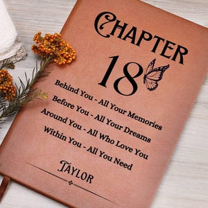 Personalized 18th Birthday Gift - Personalized Journal for 18th Birthday Present for Daughter, Gift for Niece Sister Friend, Granddaughter