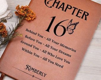 Personalized 16th Birthday Gift - Personalized Journal for 16th Birthday Present for Daughter, Gift for Niece Sister Friend, Granddaughter