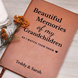 Cuaderno personalizado con nombre "Cartas a mis nietos": regalo para la abuela, diario personalizado para los abuelos, regalo para los nietos, libro de recuerdos para la abuela