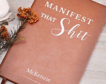Personalized Manifestation Journal, Custom Laser Engraved journal, Therapy Journal, Wellness Gift for Her, Positive Affirmations Gift