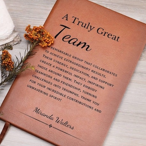 Personalized Best Team Journal, Bulk Journals Custom Corporate Gift Team Appreciation Gift Week Employee Thank You Gift, Christmas Gift