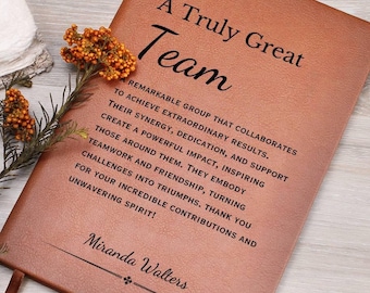 Personalized Best Team Journal, Bulk Journals Custom Corporate Gift Team Appreciation Gift Week Employee Thank You Gift, Christmas Gift