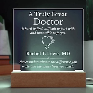 Cartello medico in acrilico personalizzato, regalo per medico, regalo di apprezzamento, regalo di laurea, regalo di addio, il miglior medico di sempre, regali di ringraziamento