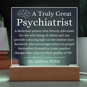 Truly Great Psychiatrist Sign - Psychiatrist Gift, Psychiatry Notes, Gift for Psychiatrist, Therapist Gift, Thank You Gift for Psychiatrist