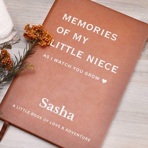 Memories Of My Niece Personalized Journal - New Aunt Gift, Custom Journal, Gift for Sister, Sister-in-law gift  Aunt Memory Book, Niece Gift
