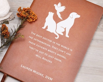 Personalized Veterinarian Gift - Veterinarian Doctor Journal, Vet Notes, Thank You Gift, Veterinarian Office Gift, Vet School Graduation