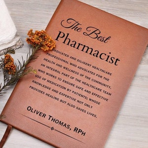 The Best Pharmacist Personalized Journal - Pharmacist Gift, Pharmacy Tech, Gift for Pharmacist, Pharmacy Graduation Gift, Retirement Gift