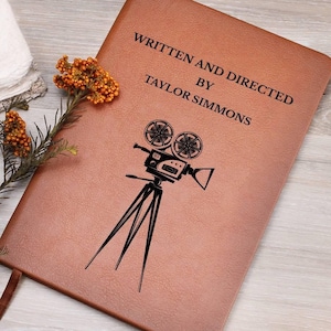 Written and Directed by Journal, Custom Screenwriter Gift, Personalized Filmmaker Notebook, Movie Lover Film Student Christmas Gifts, Writer