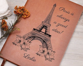 Paris Journal - Paris Gift, Paris Journal, Eiffel Tower, Travel Journal, Travel Gifts, Paris Travel, Journal, Gift, Going To Paris Gift