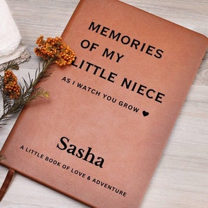 Memories Of My Niece Personalized Journal - New Aunt Gift, Custom Journal, Gift for Sister, Sister-in-law gift  Aunt Memory Book, Niece Gift