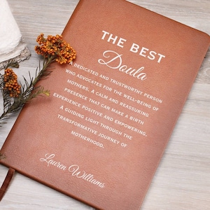 The Best Doula Personalized Journal - Gift for Doula, Unique Gift for Doula, Midwife Gift, Appreciation Gift, Thank You Gift, Birth Gift