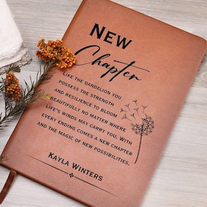 New Chapter Dandelion Journal - New Beginnings Gift, New Job, Retirement Gifts for Women, Retirement of Coworker, Corporate Gifts, Boss Gift