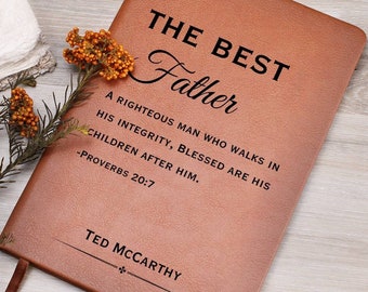 Christian Fathers Day Journal - Personalized Fathers Day Gift, Personalized Father's Day Gift, Grandfather Gift, Gift For Dad, Personalized