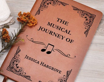 Personalized Music Journal, Song Writing Notebook, Music Gift, Song Writer Gift, Musicians Gift, Song Writing, Music Notes, Book for Lyrics