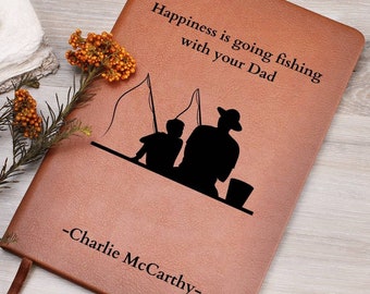 Personalized Fishing Fathers Day Journal - Gift for Dad, From Son, Gift for Father, Gift for Fathers Day, Fishing Gift, Personalized Gift