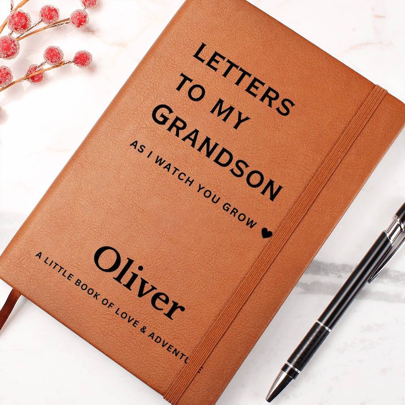 Briefe an meinen Enkel personalisiertes Namensnotizbuch - neue Oma Geschenk, Großeltern personalisiertes Journal, Enkel Geschenk, Oma Erinnerungsbuch Bild 6
