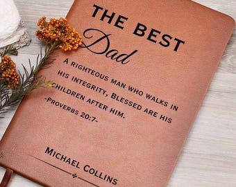 A Righteous Man Father's Day Journal - Personalized Fathers Day Gift, Personalized Father's Day Gift, Grandfather Gift, Gift For Dad, First