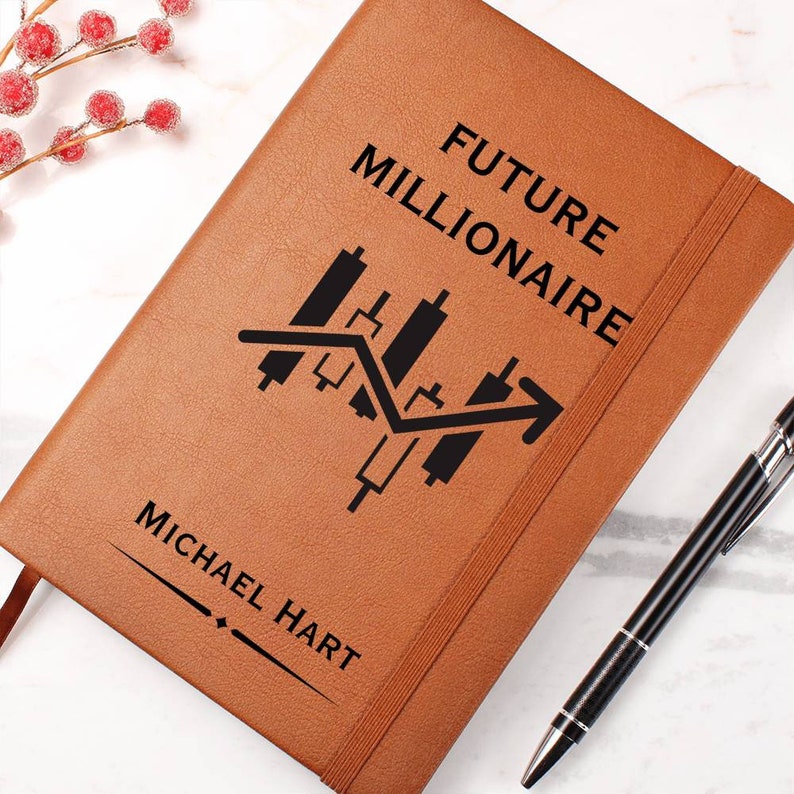 Zukünftiger Millionär-Handelsjournal - Personalisiertes Day Trader Notizbuch, Krypto-Währung, Börsenmakler Geschenk, Börse, Makler, Hausse Markt Bild 6