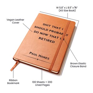 Funny Retirement Gift, Retiree Gift, Retirement Gifts for Women, Retirement Gifts for Men, Retirement Journal, Funny Notebook, Boss Gift image 4