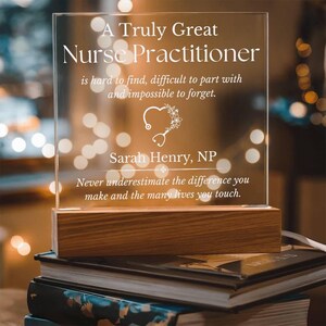 Personalized Nurse Practitioner Sign, Nurse Practitioner Graduation Gifts, Gifts for Nurse Practitioner, Nurse Practitioner Appreciation, NP image 7