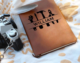 Personalized Tool Journal - Gift for Mechanic, Gift for Carpenter, Gift for Handyman, Gift for Dad, Husband Gift, Wood Working, Christmas