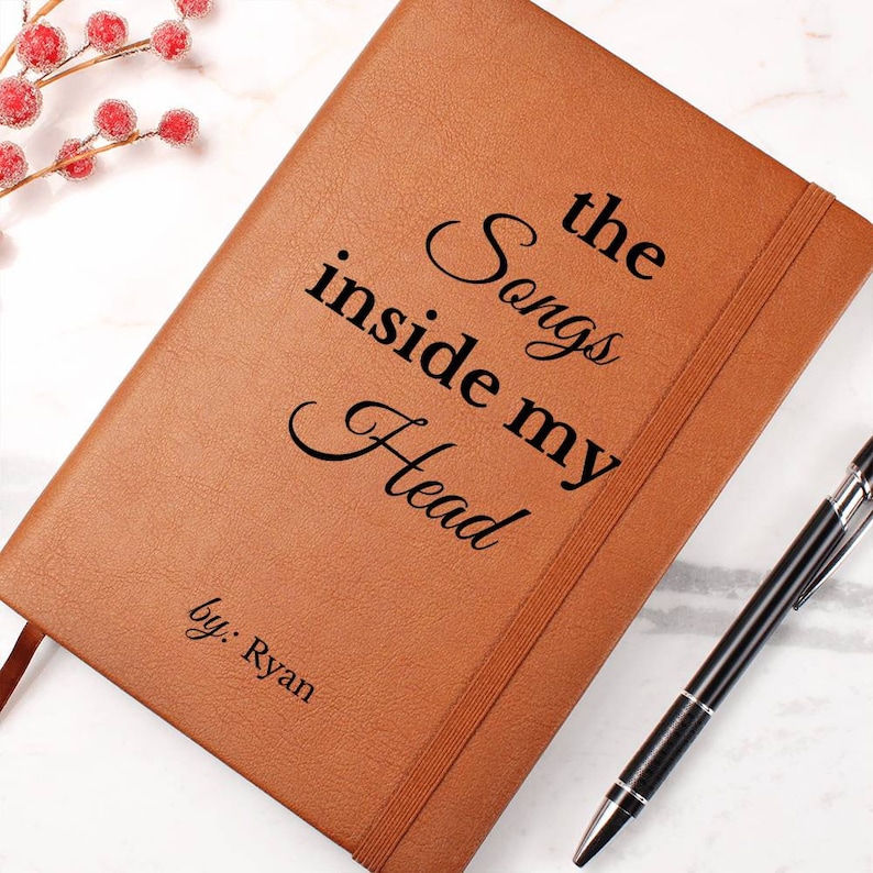 Personalized Lyric Journal Songs Inside My Head, Song Writing Music Notebook, Music Gift, Song Writer Gift, Musicians Gift, Song Writing image 6