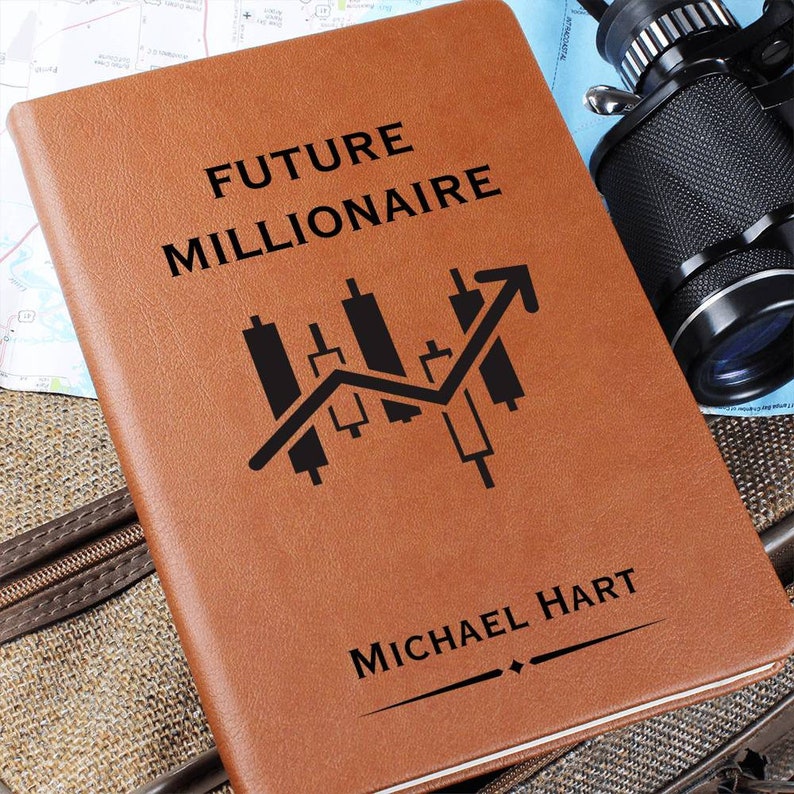 Zukünftiger Millionär-Handelsjournal - Personalisiertes Day Trader Notizbuch, Krypto-Währung, Börsenmakler Geschenk, Börse, Makler, Hausse Markt Bild 2
