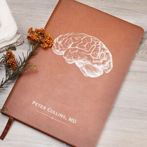 Regalo personalizado para neurólogo: diario personalizado, regalo para enfermera neurológica, diario de anatomía cerebral para graduación de neurología, regalo de graduación de neurociencia imagen 7