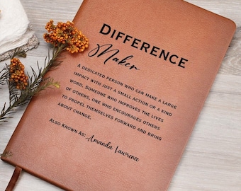 Unterschiedmacher Journal, Geschenk für einen Führer, inspirierendes Lehrergeschenk, Trainergeschenk, Gastrednergeschenk, Sozialarbeitergeschenk, Abschlussgeschenk