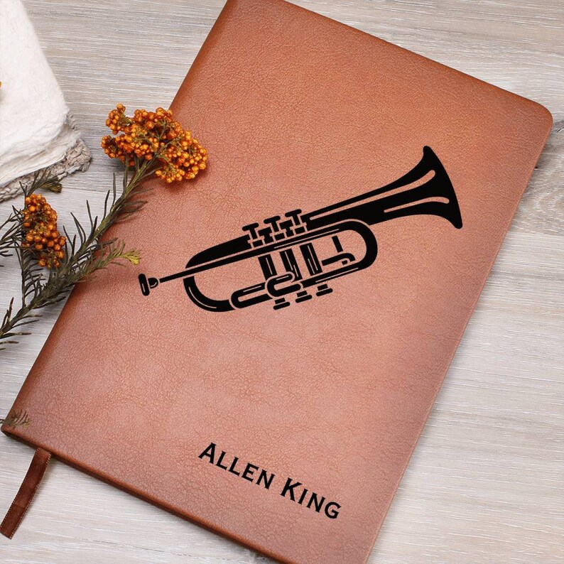 Personalized Trumpet Lyric Journal, Custom Songwriters Notebook