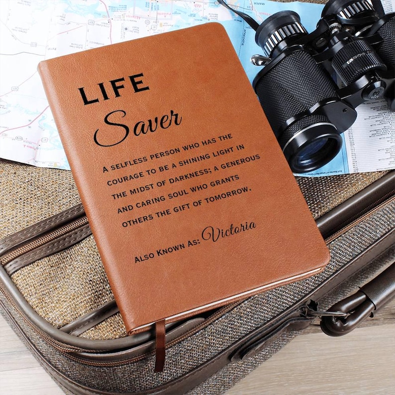 Life Saver Journal, Transplant Day Gift, Organ Donor Thank You Gift, Kidney Donor Gift, Organ Donor, Bone Marrow Donor, Kidney Donor Surgery image 5