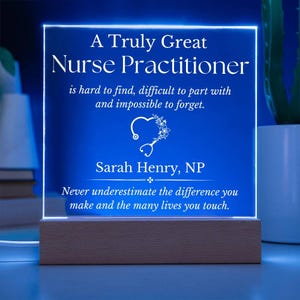 Personalized Nurse Practitioner Sign, Nurse Practitioner Graduation Gifts, Gifts for Nurse Practitioner, Nurse Practitioner Appreciation, NP image 2