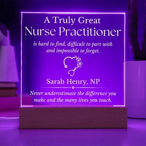 Personalized Nurse Practitioner Sign, Nurse Practitioner Graduation Gifts, Gifts for Nurse Practitioner, Nurse Practitioner Appreciation, NP image 5