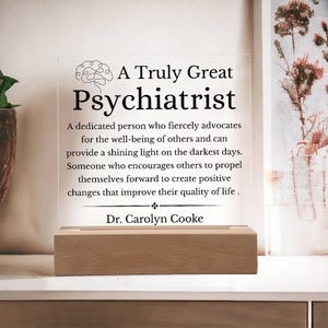 Truly Great Psychiatrist Sign - Psychiatrist Gift, Psychiatry Notes, Gift for Psychiatrist, Therapist Gift, Thank You Gift for Psychiatrist