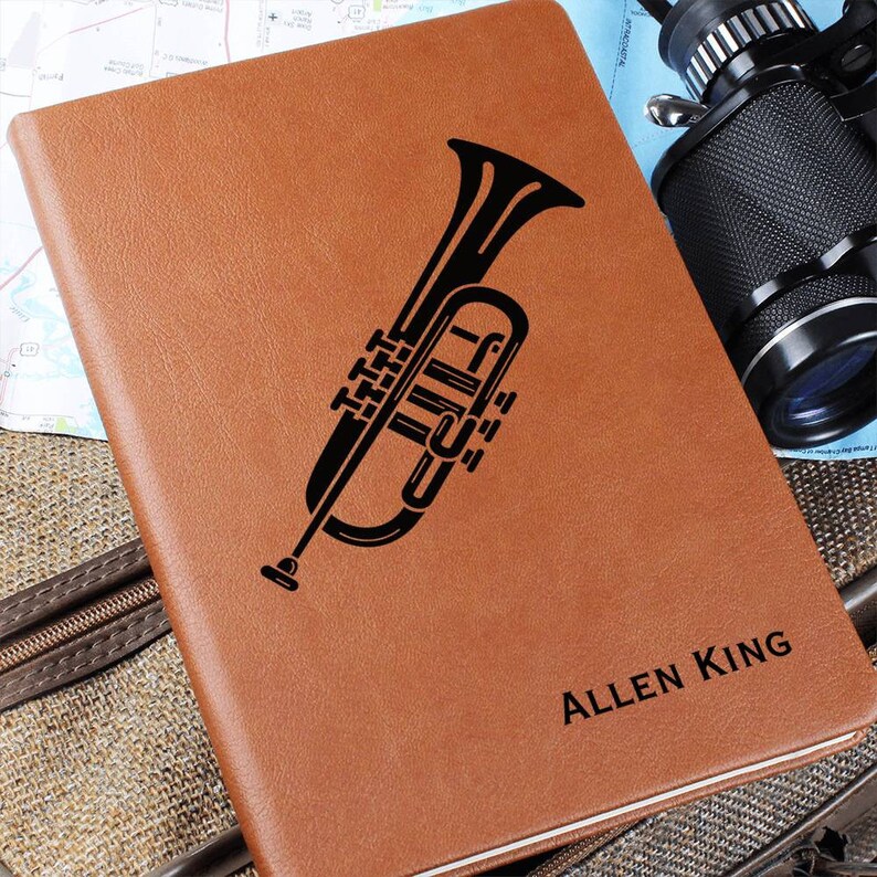 Personalized Trumpet Lyric Journal, Custom Songwriters Notebook