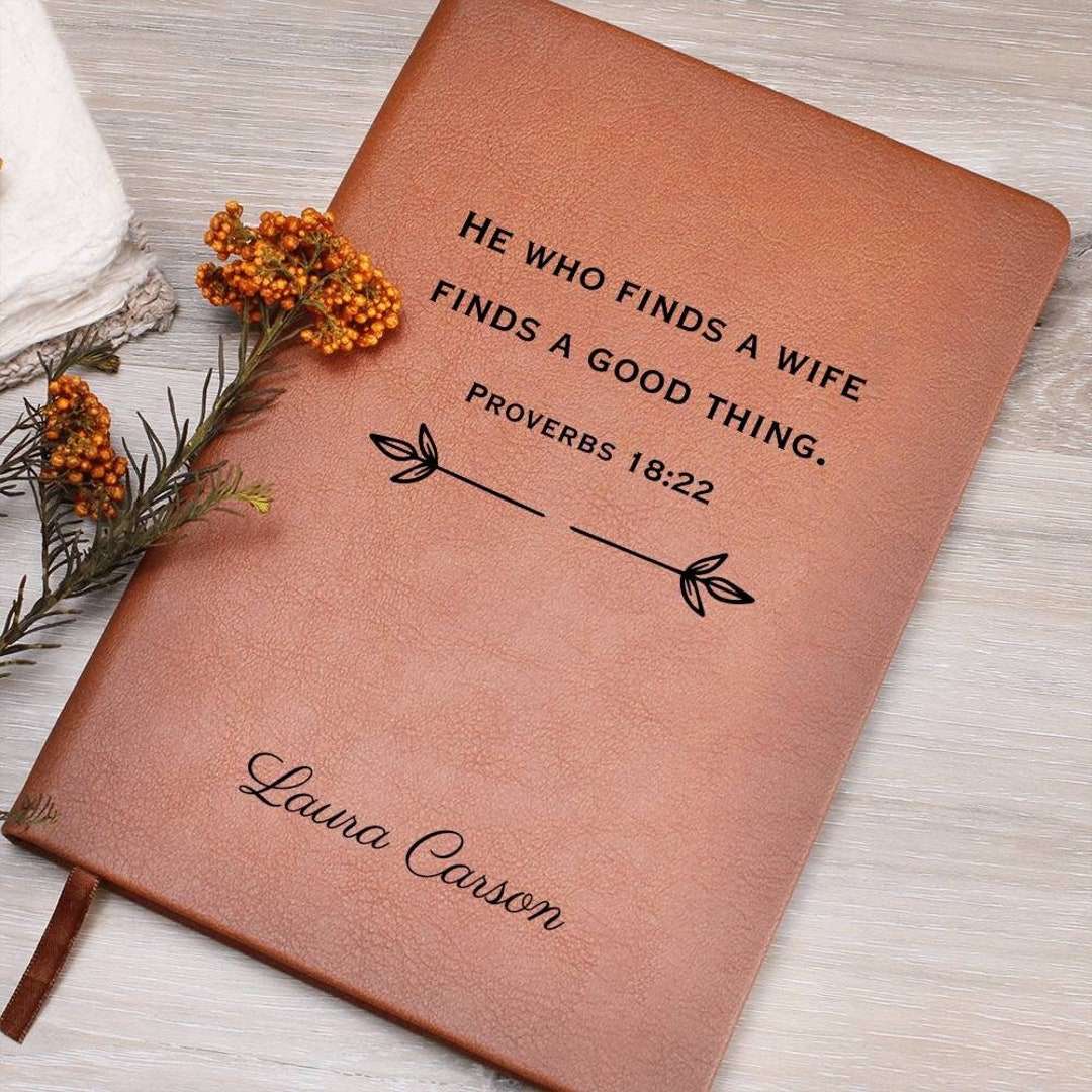 Personalized Wife Journal Engagement Gift, Fiance Gift, 1st Anniversary