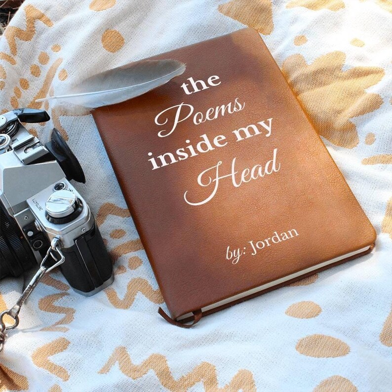 The Poems Inside My Head Journal, Personalized Writing Notebook, Gift