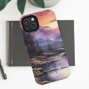 Mountain Sunset Phone Case, Sunset Landscape iPhone Tough Case, Nature Phone Case, iPhone 14 Case, iPhone 13 Pro Max Case, iPhone 12 Pro