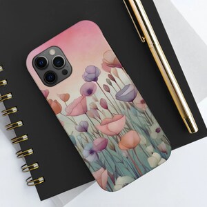 Pastel Floral Phone Case, Wildflowers iPhone Tough Case, Aesthetic Phone Case, iPhone 14 Case, iPhone 14 Pro Case, iPhone 13 Pro Max, iPhone