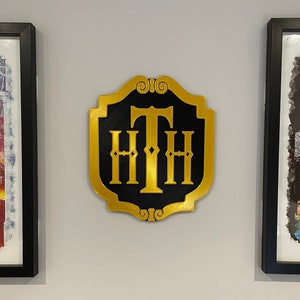 Disney Tower of Terror, Hollywood Tower Hotel Inspired black and gold 3D printed Sign plaque