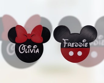 Disney Cruise Line Cabochon Tür Dekoration Micky Minnie inspiriert personalisierte magnetische 3D gedruckte Schild