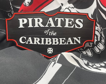 Pirates of the Caribbean Ride Inspired 3D Printed Sign Plaque