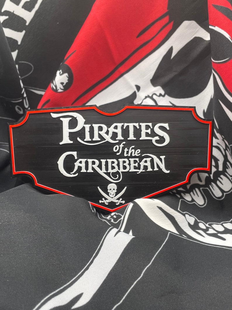 Pirates of the Caribbean Ride Inspired 3D Printed Sign Plaque - Etsy